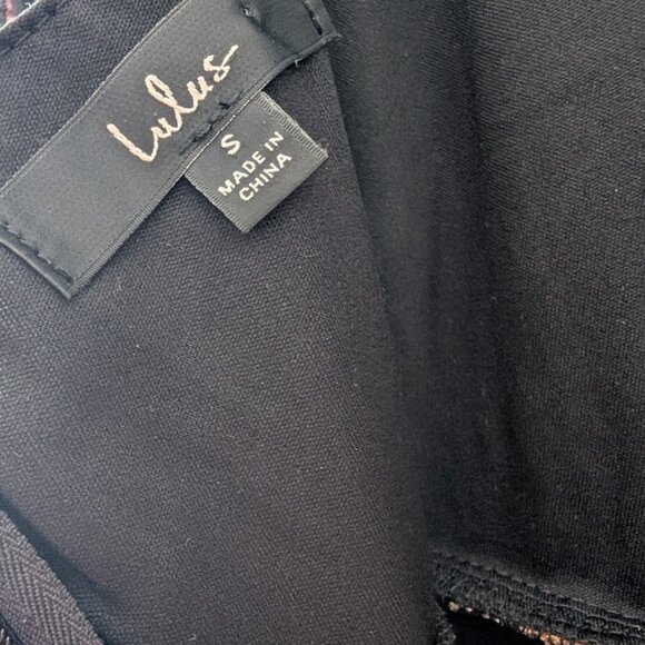 Lulus Thriving Poise Black 3D Floral Embroidered Tie-Strap Maxi Dress Size Small - Picture 10 of 10